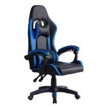 Clipop - Chaise de Jeu Ergonomique avec appuie-tête et Soutien Lombaire, Chaises de Gamer de Course, Bleu