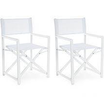 Chaises de metteur en scène pliables d'extérieur (lot de 2) - cabourg