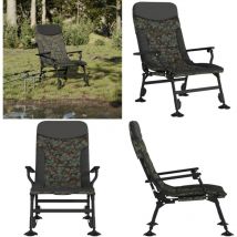 Chaise de pêche avec accoudoir pliable camouflage - Chaise De Pêche - Chaise Pliante - Fauteuil De Camping - Mobilier De Jardin - Chaise Extérieure