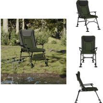 Chaise de pêche avec accoudoir pliable vert - Chaise De Pêche - Chaise Pliante - Mobilier De Jardin - Fauteuil De Jardin - Siège De Pêche