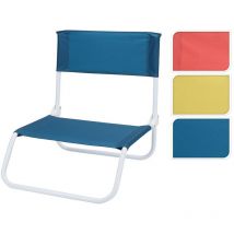 Pro Beach - 1 Chaise De Plage Pliante Métallique 45x50x45cm Couleurs suivant arrivage - probeach