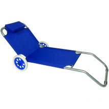 Garden Deluxe Collection - Chaise de pliage de plage pliante et clôturée à Trolley Runner