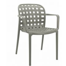Magazzini Cosma - Chaise de polypropylène pour extérieur empilable ariel DarkGray - DarkGray
