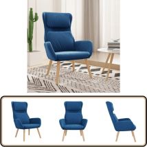 Chaise de relaxation Bleu Velours - Chaise Relaxante - Fauteuil Détente - Chaise Velours - Mobilier Salon - Chaise Bleue