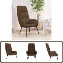 Chaise de relaxation Marron Similicuir daim - Chaise Relaxante - Fauteuil Détente - Simili Cuir Daim - Chaise Confortable - Mobilier Salon