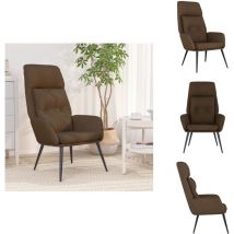 Chaise de relaxation Marron Similicuir daim - Chaise Relaxante - Fauteuil Détente - Simili Cuir Daim - Chaise Confortable - Mobilier Salon