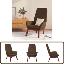 Chaise de relaxation Marron Tissu - Fauteuil Relaxant - Chaise Confort - Chaise Lounge - Mobilier Salon - Chaise Design