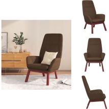Chaise de relaxation Marron Tissu - Fauteuil Relaxant - Chaise Confort - Chaise Lounge - Mobilier Salon - Chaise Design