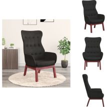 Chaise de relaxation Noir Tissu - Chaise Relaxante - Fauteuil Détente - Chaise Confortables - Chaise Design - Mobilier Intérieur