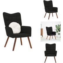 Vidaxl - Chaise de relaxation Noir Velours - Chaise De Détente - Chaises De Détente - Chaise - Chaise Longue