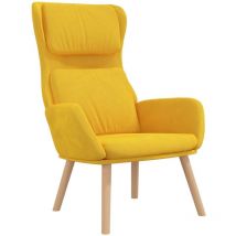 Chaise de relaxation Jaune moutarde Velours