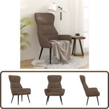 Chaise de relaxation Taupe Tissu - Chaise Relaxante - Fauteuil Détente - Chaise Confortables - Chaise Design - Mobilier Intérieur