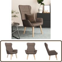 Chaise de relaxation Taupe Tissu - Fauteuil Relaxant - Chaise De Repos - Chaise Lounge - Chaise Design - Mobilier Intérieur
