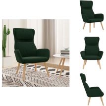 Chaise de relaxation Vert foncé Velours - Chaise Relaxante - Fauteuil Détente - Chaise Velours - Mobilier Salon - Chaise Verte