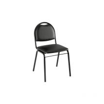 Chaise Arioso vinyle noir