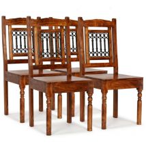 Chaises à manger lot de 4 bois massif classique vidaXL