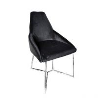 Webmarketpoint - Chaise de salle à manger Akustik Simphony en velours noir