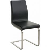 Chaise de salle à manger chaise en cuir eco chaise en porte-à-faux porte-coiffure différentes couleurs Couleur : Noir