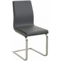 CLP - Chaise de salle à manger chaise en cuir eco chaise en porte-à-faux porte-coiffure différentes couleurs Couleur : Gris