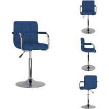 Chaise de salle à manger Bleu Tissu - Chaise De Salle à Manger - Chaises De Salle à Manger - Chaise - Chaises