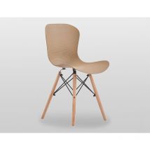 Chaise de Salle à Manger Coloris Beige - Style Scandinave - Cuisine ou Coiffeuse