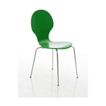 Décoshop26 - Chaise de salle à manger cuisine empilable design moderne bois vert 100000016