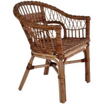 Chaise d'extérieur rotin naturel marron Vidaxl