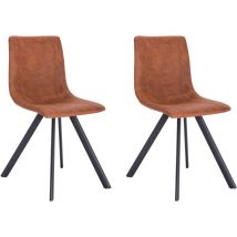 La Silla Española - Chaise de salle à manger de style industriel avec assise et dossier en tissu. Modèle Cervera en couleur Mink.