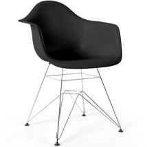 Privatefloor - Chaise de Salle à Manger - Design Scandinave et Pieds en Métal - Nordika Noir