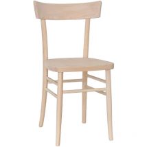 Okaffarefatto - Chaise de salle à manger modèle Milano en bois brut à peindre