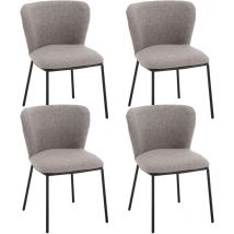 Wahson Office Chairs - Chaise de Salle à Manger en Lin Chaises Salle à Manger Lot de 4 Chaise de Cuisine Moderne avec Dossier Comfortable Chaise avec