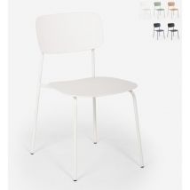 Ahd Amazing Home Design - Chaise de cuisine et salon au design moderne Josy - Blanc