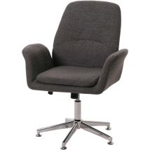 Chaise de salle à manger HW C-K23, chaise de cuisine chaise rembourrée, pivotante avec accoudoirs réglable en hauteur tis