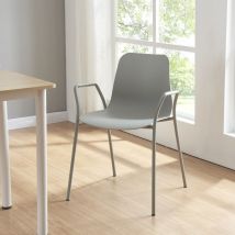 [en.casa] - Chaise de salle à manger Kankaanpää 80 x 58 x 52 cm gris clair