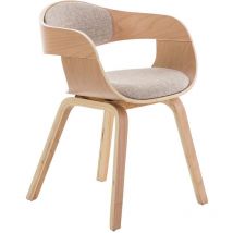Chaise retro Kingston en tissu Nature / Crème