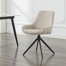 Dyhome - Chaise de salle à manger (lot de 1), chaise rembourrée ergonomique, chaise pivotante, chaise de salle à manger sans bras,Gris