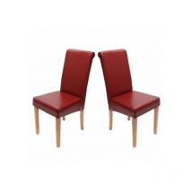 Mend - Chaise de salle à manger lot de 2 florence rouge