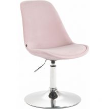 Chaise de salle à manger Maverick en velours avec pied trompette Rose Chrome