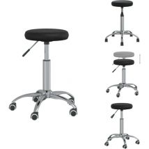 Vidaxl - Chaise de salle à manger Noir Similicuir - Chaises De Salle à Manger - Chaise De Cuisine - Chaise Pivotante - Chaise Réglable En Hauteur