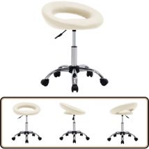 Chaise de salle à manger pivotante Crème Similicuir - Chaises De Salle À Manger - Chaise Pivotante - Chaise Moderne - Chaise Confortable - Chaise