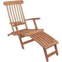 Alkas Chaise longue, teck massif.