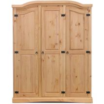 Ebuy24 - New Mexico Armoire 3 pièces, largeur 152 cm, hauteur 193 cm, délavé/ciré.