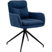 Chaise de salle à manger Somers avec revêtement en tissu. Bleu