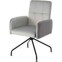 Hauss Spole - Chaise de salle à manger/fauteuil/chaise de bureau/chaise longue, salle à manger/salon/chambre, velour, 1 pcs, beige