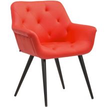 CLP - Chaise de salle à manger rouge de Langford, faux cuir