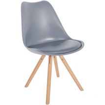 Chaise Sofia en plastique gris, nature (Rund)