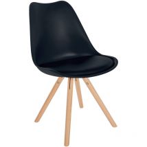CLP - Chaise en plastique Sofia noir, nature (rund)