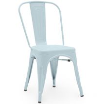Chaise de salle à manger - Design industriel - Acier - Mat - Nouvelle édition -Stylix Pastel turquoise