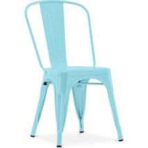 Chaise de salle à manger - Design industriel - Acier - Nouvelle édition - Stylix Aquamarine