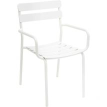 Fauteuil de terrasse en aluminium blanc